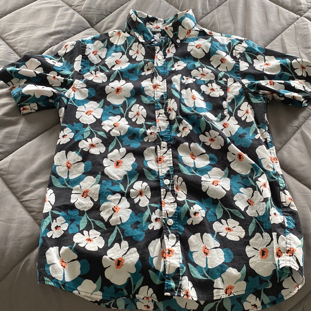 Mens short sleeve button up
